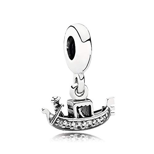 LYDXD Fit Pandora Armband 925 Sterling Silber Charm Bead Venezianische Gondelboot Frauen Armreif DIY Schmuck Geschenk von LYDXD