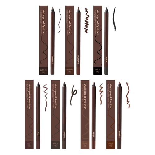 Eyeliner Bleistift wasserdichte Eyeliner Stift Augenstift für Frauen (7 -teiliges Set) von LYEAA