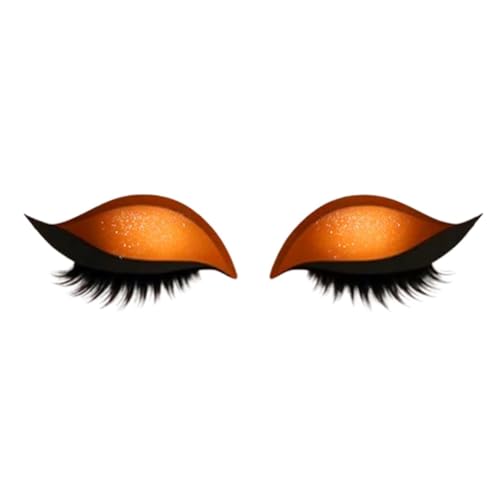 Eyeliner Eyelash-Lidschatten-Aufkleber selbst klebend für Frauen Mädchen (orange) (g) von LYEAA