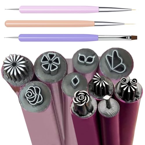 LYEAA 6/10/15PCS Nail Graffiti Nail Art Dotting Tools mit 3 Nail Art Pinseln Nagelstempelstift DIY Nail Art Tools Nagel Graffiti Art Verschönerungswerkzeuge for Mädchen und Frauen Home DIY von LYEAA