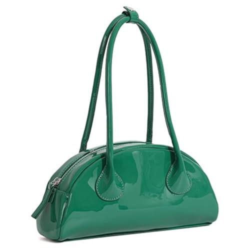 LYEAA Damen Handtaschen Umhängetaschen Halbmond Tasche Leder Retro Schulter Vintage Tote Bag Vielseitige Tasche, grün, 410.00x310.00x80.00mm/16.14x12.2x3.15inch von LYEAA