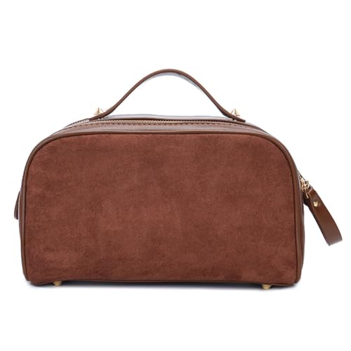 LYEAA Damen-PU-Make-up-Tasche, wasserdichte Make-up-Tasche, multifunktionale Reise-Kulturtasche, große Kapazität, Make-up-Organizer-Tasche, Make-up-Aufbewahrungstasche mit doppeltem Reißvers von LYEAA