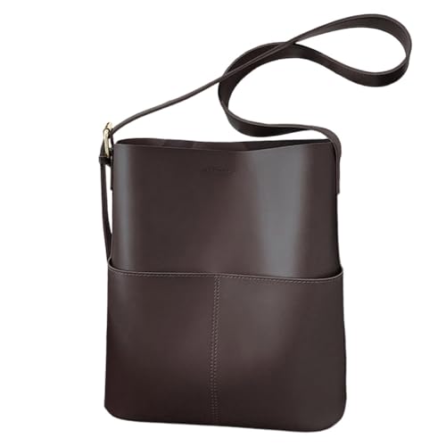 LYEAA Damen Umhängetasche Handtasche Leder Bucket Bag Pocket PU Umhängetasche Tote Top Handle Bag Reisetasche von LYEAA