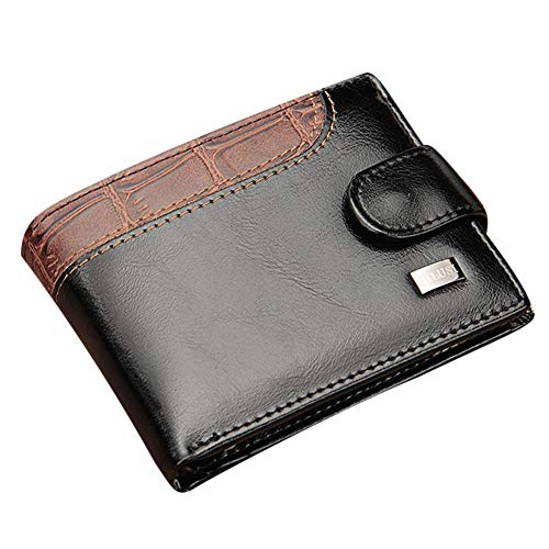 LYEAA Economic Bifold Leder kurze Geldbörse Herren Visitenkartenhalter Casual Geldbörse für Männer Outdoor Shopping Teile Supplies, Schwarz , 410.00x320.00x140.00mm/16.14x12.6x5.51inch, Casual von LYEAA