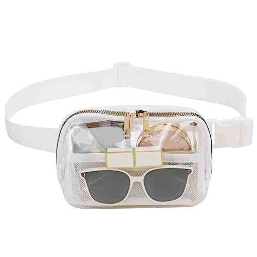 LYEAA Einfache Frauen Klar Brust Tasche Outdoor Sport Laufen Transparent Bum Hüfte Taille Tasche Reise Wandern Tasche, weiß, modisch von LYEAA