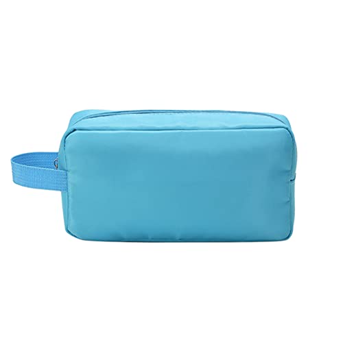 LYEAA Frauen Make-up Tasche Nylon Organizer Clutch Taschen Tragbare Lässige Einfarbig Einfache Wochenende Urlaub, blau, modisch von LYEAA