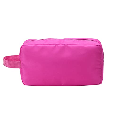 LYEAA Frauen Make-up Tasche Nylon Organizer Clutch Taschen Tragbare Lässige Einfarbig Einfache Wochenende Urlaub, rosarot, modisch von LYEAA