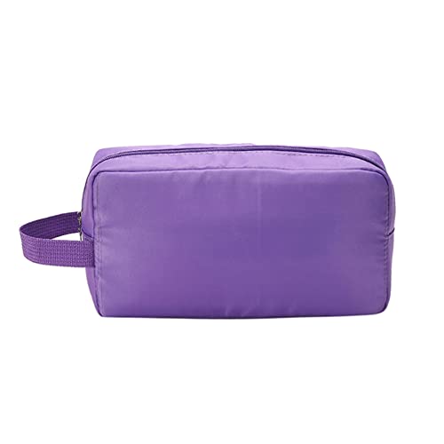 LYEAA Frauen Make-up Tasche Nylon Organizer Clutch Taschen Tragbare Lässige Einfarbig Einfache Wochenende Urlaub, violett, modisch von LYEAA