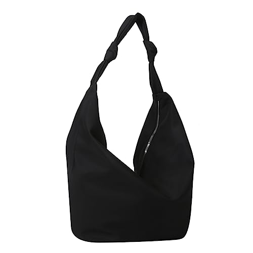 LYEAA Frauen Tote Bag Weiche Umhängetasche Einfache Messenger Bag Crossbody Tasche Große Weibliche Clutch Satchel Taschen, Schwarz, 265 * 150 * 120mm /10.4 * 5.9 * 4.7in von LYEAA