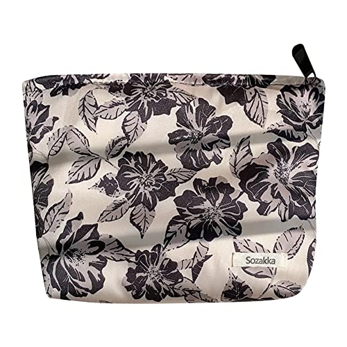 LYEAA Frauen Tragbare Mädchen Lippenstift Clutch Tasche Große Kapazität Multifunktions Floral Japan Stil Kosmetiktasche Toilettenartikel Tasche Organizer, Muster Acht, modisch von LYEAA