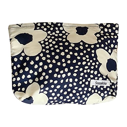 LYEAA Frauen Tragbare Mädchen Lippenstift Clutch Tasche Große Kapazität Multifunktions Floral Japan Stil Kosmetiktasche Toilettenartikel Tasche Organizer, Muster Zwei, modisch von LYEAA