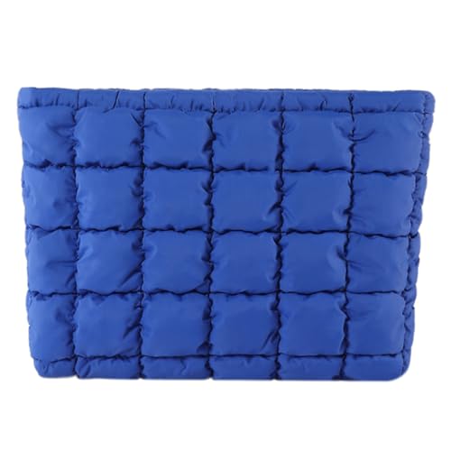 LYEAA Gesteppte Reise -Make -up -Beutel Puffy Make -up -Organisator Aufbewahrung mit Reißverschluss Kosmetischer Organisator Hülle für Frauen und Mädchen (blau) von LYEAA