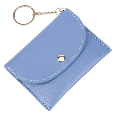 LYEAA Kreditkartenetui for Damen, einfarbig, PU-Leder, elegante Brieftasche, mehrere Taschen, einfaches Kartenetui, lässig, for Outdoor-Reisen, blau, Dame von LYEAA