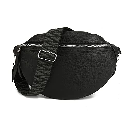 LYEAA Mode Reisen Brusttasche Umhängetasche Casual Einfarbig Gewebte Gitarre Gurt Einfache Reise Sport, Schwarz , modisch von LYEAA