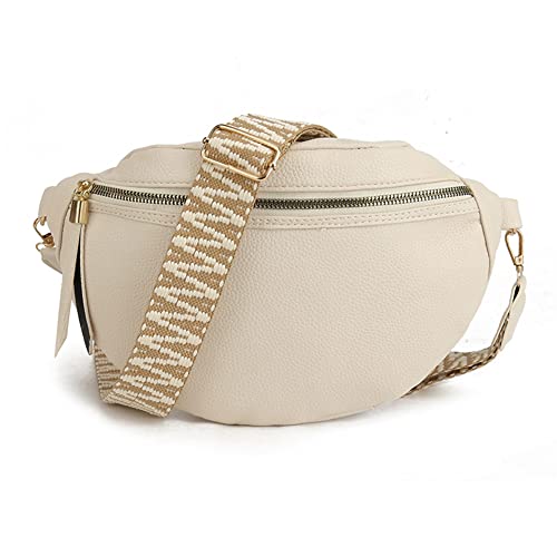 LYEAA Mode Reisen Brusttasche Umhängetasche Casual Einfarbig Gewebte Gitarre Gurt Einfache Reise Sport, weiß, modisch von LYEAA