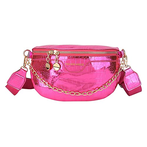 LYEAA Mode Stein Muster Fanny Pack Frauen Sling Taille Pack Taille Pack Einfache Ketten Sattel Gürtel Geldbörse, rosarot, modisch von LYEAA