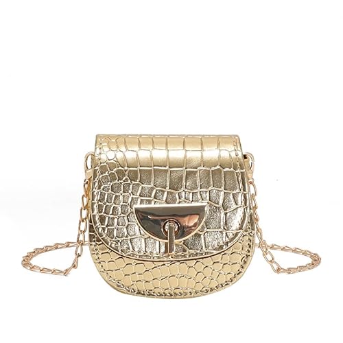 LYEAA Modische Satteltasche mit Mini-Muster, Sommer, trendige Lippenstifttasche, gold, Nützlich von LYEAA