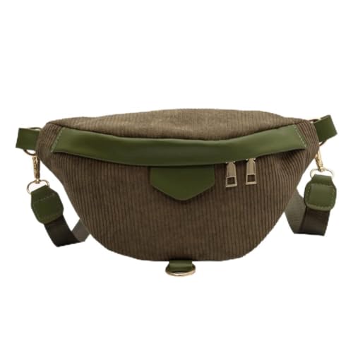 LYEAA Retro Frauen Brust Tasche Einfarbig Fanny Pack Pu Sling Hüfte Bauchtasche for Reisen Arbeit for Straße Einkaufen, grün, modisch von LYEAA