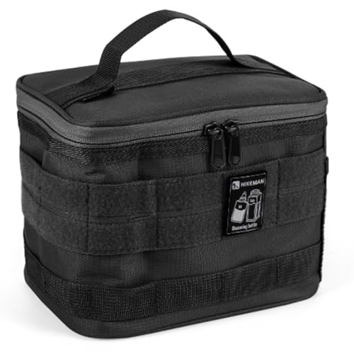LYEAA Tragbare Camping-Kochgeschirr-Aufbewahrungstasche, große Kapazität, Camping-Kochutensilien-Organizer, Picknick-Kochgeschirr-Utensilien-Set, Tasche mit Trennwänden for Strand, Picknick, von LYEAA