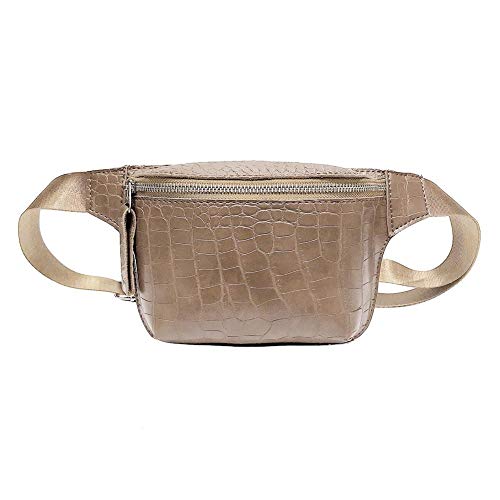 LYEAA Tragbare Umhängetasche mit Alligator-Muster, für Damen, Crossbody-Brusttasche, Universal-Gürteltasche für Damen, Mädchen, Outdoor-Teile, camel, Casual von LYEAA