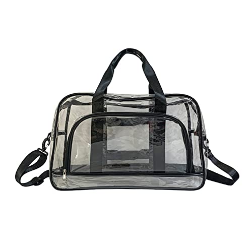 LYEAA Transparente PVC Fitness Tasche Große Kapazität Fitness Training Tasche Wasserdicht Tragbar Multifunktional for Schwimmen Wandern, Schwarz , modisch von LYEAA