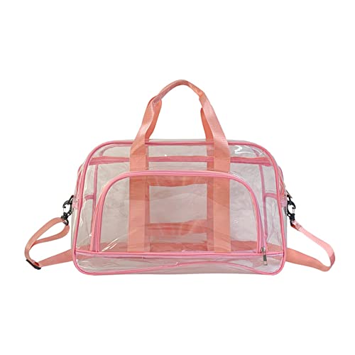 LYEAA Transparente PVC Fitness Tasche Große Kapazität Fitness Training Tasche Wasserdicht Tragbar Multifunktional for Schwimmen Wandern, rose, modisch von LYEAA