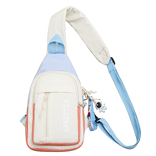 LYEAA Unterarmtasche mit Anhänger Hüfttasche Mode Lässig Verstellbarer Gurt Einfache Tragbare Kontrastfarbe for Wochenende Urlaub, Orange, modisch von LYEAA