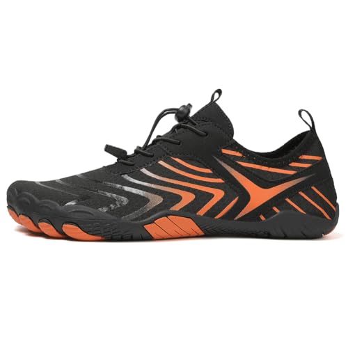 LYEAA Wasserschuhe Sea Diving -Turnschuhe atmungsaktiv Surfen Schnorcheln Schuhe Schnelltrocknen Sport trainieren Turnschuhe Strand Schwimmschuh (38 Orange) von LYEAA