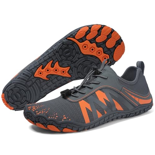 LYEAA Wasserschuhe surfen Schnorchelschuhe atmungsaktive Sport-Training-Turnschuhe Nicht rutsches Wanderschuhe Strand Schwimmschuh (42 grau) von LYEAA