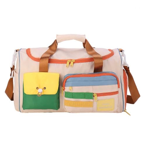 LYEAA Weekender über Nacht Taschen Kontrastfarbe Geschäftsreise -Reisetasche Wet & Trocken -Trennung Mode -Tasche Handtasche mit Schuhfach für Outdoor -Reisen (01) von LYEAA