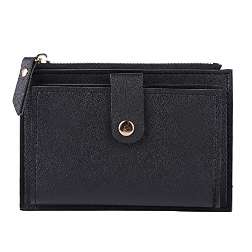 LYEAA Women Casual Wallet Pocket ID-Karte Multi-Slot-Kartenhalter Ladies PU Leder Mini Geldbörse mit Reißverschluss (schwarz) von LYEAA