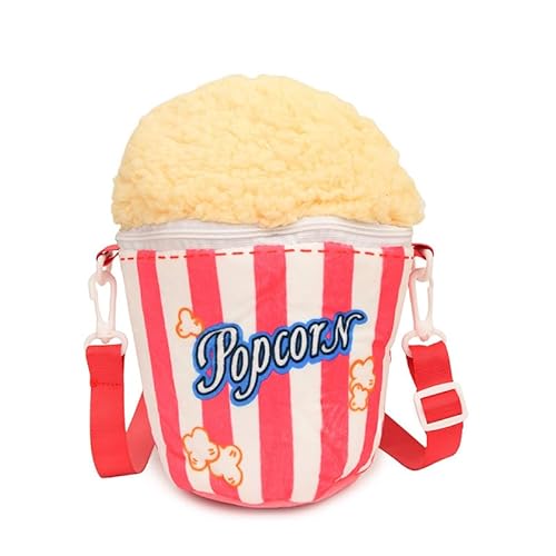 LYEAA Women Creative Crossbody Tasche Verstellbares Riemen Plüsch Popcorn Satchel -Tasche Kleine Popcorn -Schlinge weibliche Außentasche (rot) von LYEAA