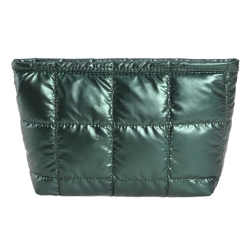 LYEAA Women Toilettenbeutel gepolstert gestatze Make -up -Aufbewahrung Beutel großer Kapazität Make -up Organizer Beutel Feste Farbpuffer Make -up -Tasche (grün) von LYEAA