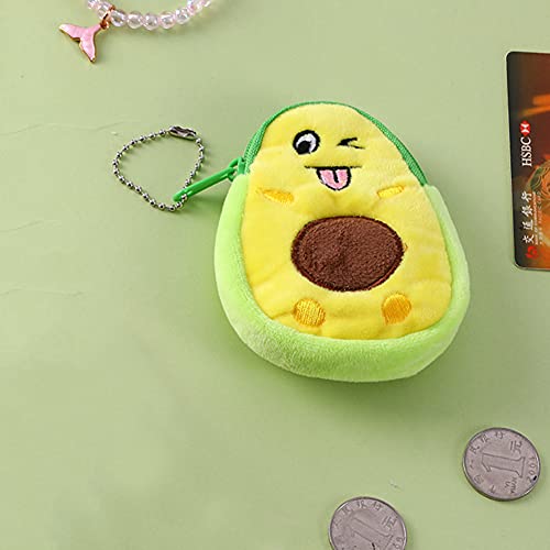 LYEAA modische Frauen Avocado Form Mini -Münzgrundstück Hängende Anhänger lässige Damen Mädchen süße kleine Brieftasche (gelb) von LYEAA