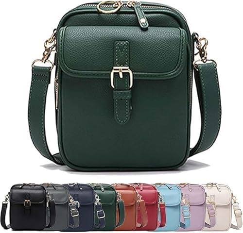 Vintage Women's Crossbody Bag - Vegan Leather, Anti-Theft Design, Built-in Wallet & Multi-Compartment Organizer (2) von LYFDMHDP