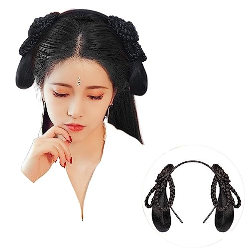 Synthetische Vintage Cosplay Haarknoten Hanfu chinesischen alten Stil Stirnband Haar-Accessoires Mehrzweck alte Perücke (Color : FG09) von LYHHGS