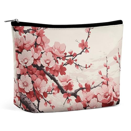 LYHVSFJW Kosmetiktasche, Make-up-Tasche für Damen, tragbare Make-up-Tasche, Anime-Stil, Katze, Reise-Kulturbeutel für Reisezubehör, Japanische Kirschblüte, Einheitsgröße LYHVSFJW Kosmetiktasche, Make-up-Tasche für Damen, tragbare Make-up-Tasche, Anime-Stil, Katze, Reise-Kulturbeutel für Reisezubehör, Japanische Kirschblüte, Einheitsgröße von LYHVSFJW