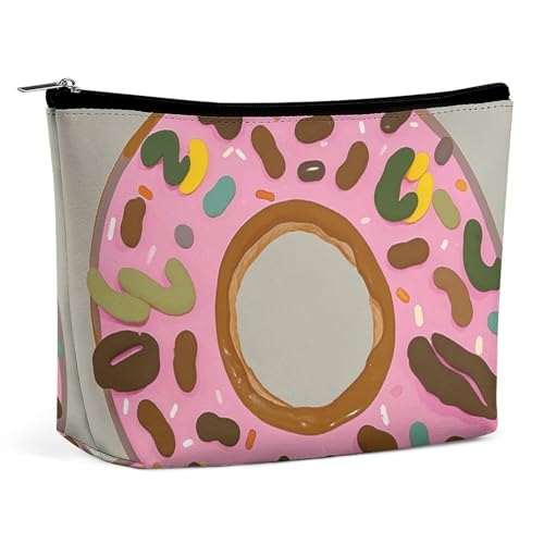 LYHVSFJW Kosmetiktasche, Make-up-Tasche für Damen, tragbare Make-up-Tasche, Cartoon, niedlicher Otter-Make-up-Koffer, Reise-Kulturbeutel für Reisezubehör, Donut, Einheitsgröße LYHVSFJW Kosmetiktasche, Make-up-Tasche für Damen, tragbare Make-up-Tasche, Cartoon, niedlicher Otter-Make-up-Koffer, Reise-Kulturbeutel für Reisezubehör, Donut, Einheitsgröße von LYHVSFJW