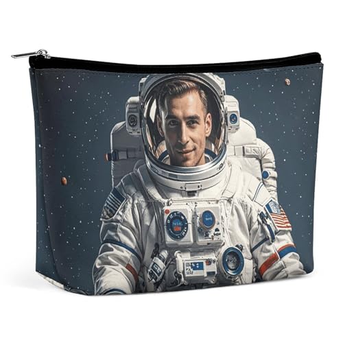 LYHVSFJW Kosmetiktasche, Make-up-Tasche für Damen, tragbare Make-up-Tasche, Eiffelturm mit Herbstblättern, Reise-Kulturbeutel für Reisezubehör, Astronauten, Einheitsgröße LYHVSFJW Kosmetiktasche, Make-up-Tasche für Damen, tragbare Make-up-Tasche, Eiffelturm mit Herbstblättern, Reise-Kulturbeutel für Reisezubehör, Astronauten, Einheitsgröße von LYHVSFJW