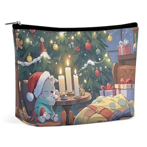 LYHVSFJW Kosmetiktasche, Make-up-Tasche für Damen, tragbare Make-up-Tasche, Fensterbank, Weihnachtsbaum, Make-up-Kulturbeutel für Reisezubehör, Sleepy Mouse, Einheitsgröße LYHVSFJW Kosmetiktasche, Make-up-Tasche für Damen, tragbare Make-up-Tasche, Fensterbank, Weihnachtsbaum, Make-up-Kulturbeutel für Reisezubehör, Sleepy Mouse, Einheitsgröße von LYHVSFJW