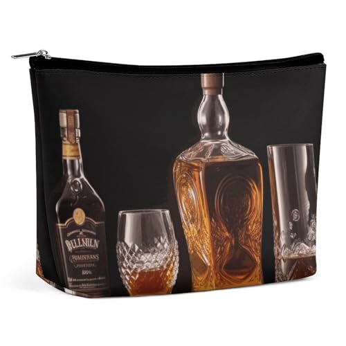 LYHVSFJW Kosmetiktasche, Make-up-Tasche für Damen, tragbare Make-up-Tasche, Feuer-Fußball-Make-up-Koffer, Reise-Kulturbeutel für Reisezubehör, Whisky-Bier-Bilder, Einheitsgröße LYHVSFJW Kosmetiktasche, Make-up-Tasche für Damen, tragbare Make-up-Tasche, Feuer-Fußball-Make-up-Koffer, Reise-Kulturbeutel für Reisezubehör, Whisky-Bier-Bilder, Einheitsgröße von LYHVSFJW