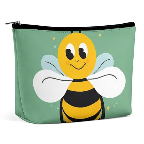 LYHVSFJW Kosmetiktasche, Make-up-Tasche für Damen, tragbare Make-up-Tasche, Flugzeug bei Sonnenuntergang, Make-up-Kulturbeutel, Reise-Kulturbeutel für Reisezubehör, Cartoon Biene, Einheitsgröße LYHVSFJW Kosmetiktasche, Make-up-Tasche für Damen, tragbare Make-up-Tasche, Flugzeug bei Sonnenuntergang, Make-up-Kulturbeutel, Reise-Kulturbeutel für Reisezubehör, Cartoon Biene, Einheitsgröße von LYHVSFJW