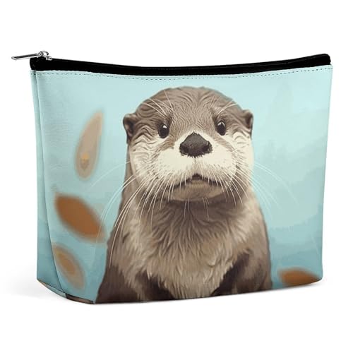 LYHVSFJW Kosmetiktasche, Make-up-Tasche für Damen, tragbare Make-up-Tasche, Hühnerbrut, Reise-Kulturbeutel für Reisezubehör, Niedlicher Otter, Einheitsgröße von LYHVSFJW