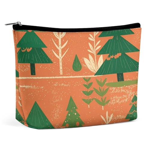 LYHVSFJW Kosmetiktasche, Make-up-Tasche für Damen, tragbare Make-up-Tasche, Leopardenmuster, Reise-Kulturbeutel für Reisezubehör, Schwarz und Gold, Warmes Kiefernholz, Einheitsgröße LYHVSFJW Kosmetiktasche, Make-up-Tasche für Damen, tragbare Make-up-Tasche, Leopardenmuster, Reise-Kulturbeutel für Reisezubehör, Schwarz und Gold, Warmes Kiefernholz, Einheitsgröße von LYHVSFJW