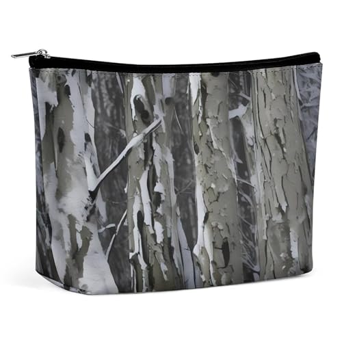 LYHVSFJW Kosmetiktasche, Make-up-Tasche für Damen, tragbare Make-up-Tasche, Regenbogen-Muster, Make-up-Tasche, Reise-Kulturbeutel für Reisezubehör, Cold Tree Camouflage, Einheitsgröße von LYHVSFJW