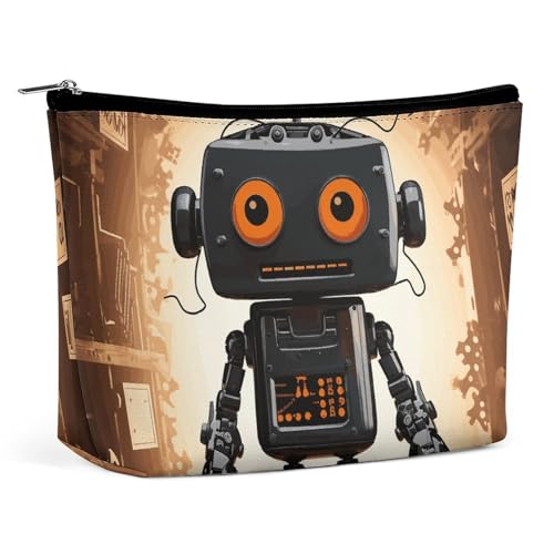 LYHVSFJW Kosmetiktasche, Make-up-Tasche für Damen, tragbare Make-up-Tasche, Samurai-Make-up-Tasche, Reise-Kulturbeutel für Reisezubehör, Schwarzer Roboter, Einheitsgröße LYHVSFJW Kosmetiktasche, Make-up-Tasche für Damen, tragbare Make-up-Tasche, Samurai-Make-up-Tasche, Reise-Kulturbeutel für Reisezubehör, Schwarzer Roboter, Einheitsgröße von LYHVSFJW