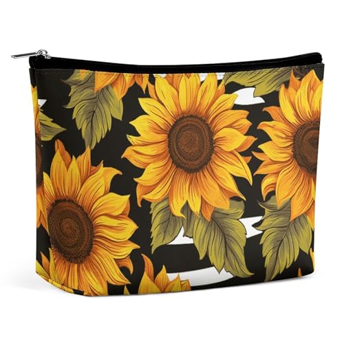 LYHVSFJW Kosmetiktasche, Make-up-Tasche für Damen, tragbare Make-up-Tasche, Schneeleopard, Berge, Make-up-Kulturbeutel für Reisezubehör, Sonnenblumen-1, Einheitsgröße LYHVSFJW Kosmetiktasche, Make-up-Tasche für Damen, tragbare Make-up-Tasche, Schneeleopard, Berge, Make-up-Kulturbeutel für Reisezubehör, Sonnenblumen-1, Einheitsgröße von LYHVSFJW