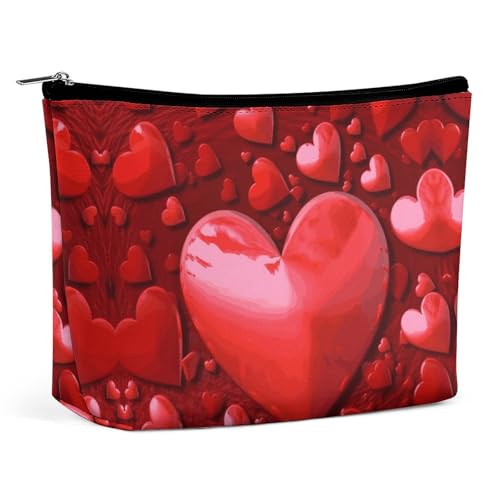 LYHVSFJW Kosmetiktasche, Make-up-Tasche für Damen, tragbare Make-up-Tasche, Sonnenuntergang, Delfin, Reise-Kulturbeutel für Reisezubehör, Herz-Liebe, Einheitsgröße LYHVSFJW Kosmetiktasche, Make-up-Tasche für Damen, tragbare Make-up-Tasche, Sonnenuntergang, Delfin, Reise-Kulturbeutel für Reisezubehör, Herz-Liebe, Einheitsgröße von LYHVSFJW