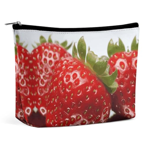 LYHVSFJW Kosmetiktasche, Make-up-Tasche für Damen, tragbare Make-up-Tasche, Sonnenuntergang, Delfin, Reise-Kulturbeutel für Reisezubehör, Rote Erdbeerfrucht, Einheitsgröße LYHVSFJW Kosmetiktasche, Make-up-Tasche für Damen, tragbare Make-up-Tasche, Sonnenuntergang, Delfin, Reise-Kulturbeutel für Reisezubehör, Rote Erdbeerfrucht, Einheitsgröße von LYHVSFJW