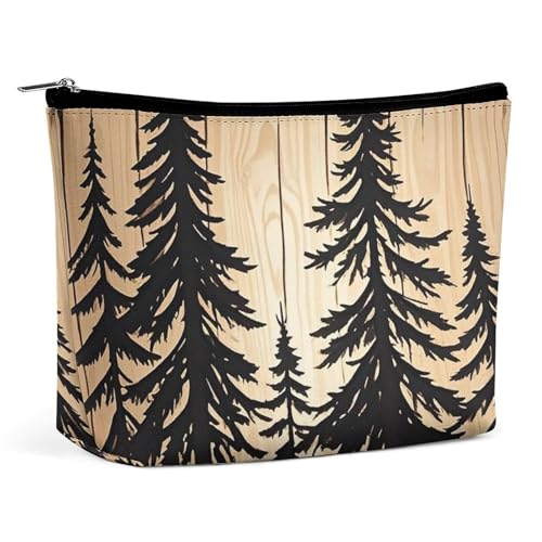 LYHVSFJW Kosmetiktasche, Make-up-Tasche für Damen, tragbare Make-up-Tasche, Weihnachtsmann in den Schneeflocken, Make-up-Kulturbeutel für Reisezubehör, Lärche, Einheitsgröße LYHVSFJW Kosmetiktasche, Make-up-Tasche für Damen, tragbare Make-up-Tasche, Weihnachtsmann in den Schneeflocken, Make-up-Kulturbeutel für Reisezubehör, Lärche, Einheitsgröße von LYHVSFJW